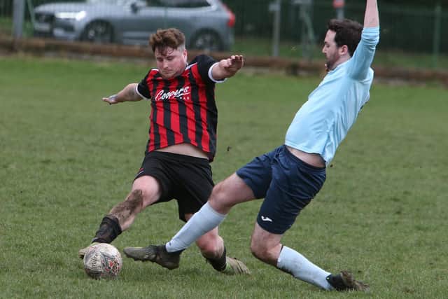 Aaron Swailes in action for Hawick Colts away to Gala Hotspur on Saturday (Pic: Steve Cox)