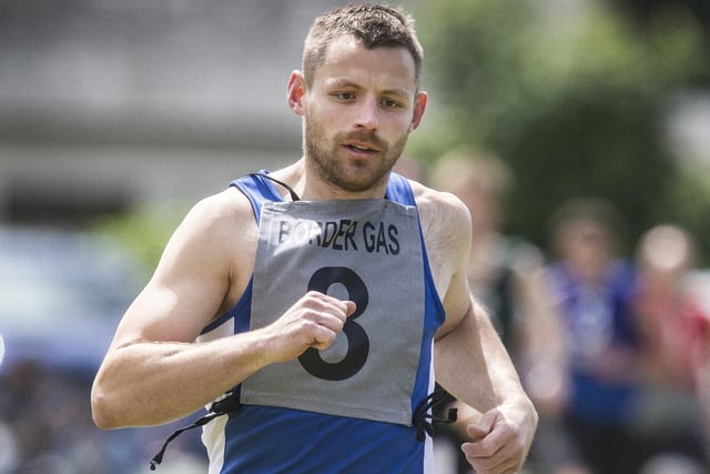 Jedburgh's Garry Ramsay won the 400m open handicap at Selkirk Border Games