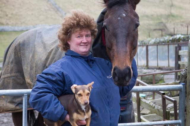Yetholm trainer Sandy Forster with runner-up Morningside, an eight-year-old bay gelding (Photo: Bill McBurnie)
