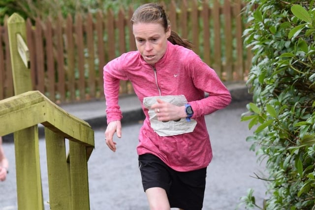 Dianne Lauder won the Borthwick Trophy for senior women at Teviotdale Harriers' 2023 club championships at Hawick's Wilton Lodge Park on Saturday