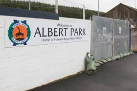 Hawick Royal Albert United's Albert Park remains closed for now, but the team are hoping to find out soon how long it will have to stay that way. Photo: Bill McBurnie