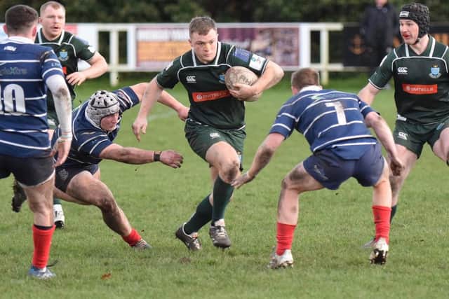 Calum Renwick on the charge for Hawick at Musselburgh (Pic: Malcolm Grant)