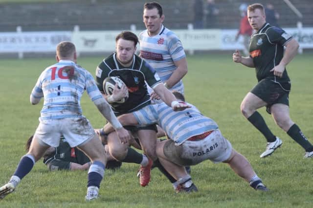 Andrew Mitchell on the attack for Hawick against Edinburgh Accies on Saturday (Pic: Malcolm Grant)