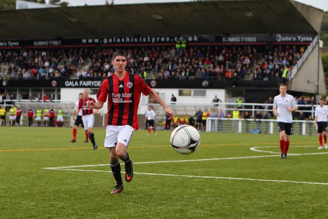 Spectators packing out the stand to watch Gala Fairydean Rovers playing host to Clyde in October 2013 (Photo: Brian Sutherland)