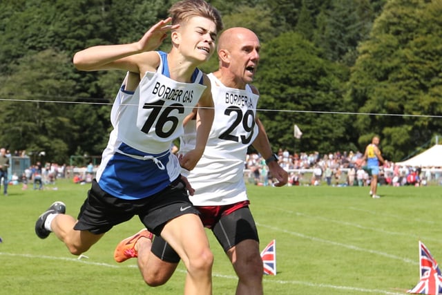 Tweed Leader Jed Track's Aaron Glendinning winning the 400m open at Friday's Langholm Border Games