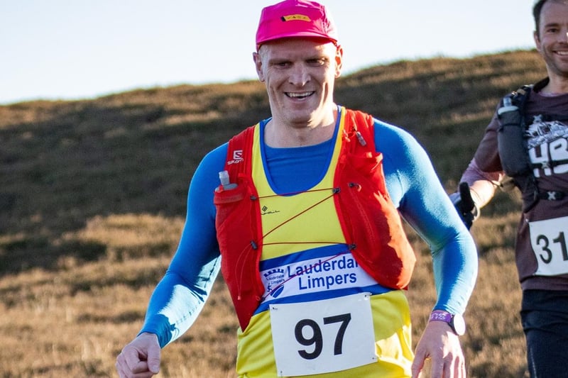 Lauderdale Limper Jamie Entwistle taking part in 2024's Feel the Burns hill race at Selkirk
