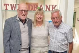 ​Finlay Ferguson and Christine Johnston, former Tweedbank Primary School teachers, and Ewen Doherty.