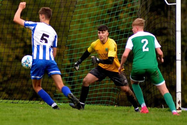 Hawick Legion beating Jed Legion 12-1 at home at Brunton Park on Saturday in the South of Scotland Amateur Cup's first round (Photo: Alwyn Johnston)