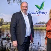 Colin McKinlay, Chief Executive Officer, Center Parcs and Rachael Hamilton MSP.