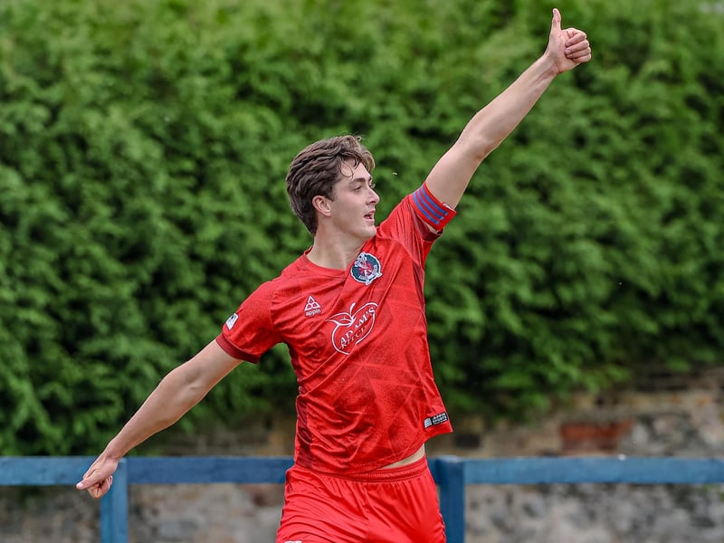 Harry Fowler in action for Hawick Royal Albert during their 3-2 win away to Vale of Leithen on Saturday (Photo: Hilary Isaac)