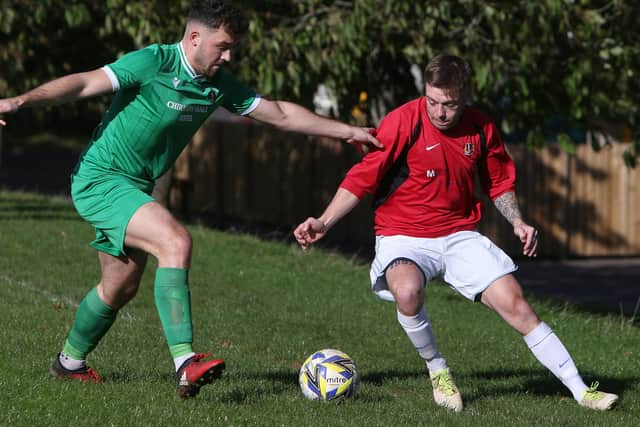 Newtown drawing 1-1 at home to Chirnside United on Saturday (Photo: Steve Cox)