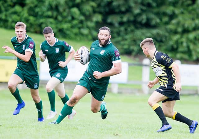 A glimpse back to Hawick's last sevens contest in 2019 ... and former captain Bruce McNeil leads the charge for the hosts against Melrose. Winners on the day were Jed-Forest (picture by Bill McBurnie)