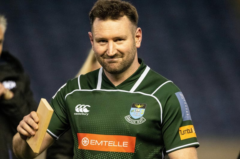 Hawick inside centre Lee Armstrong was named as man of the match after the Greens' 32-29 Scottish cup final win against Edinburgh Academical at the capital's Murrayfield Stadium on Saturday (Photo: Paul Devlin/SNS Group/SRU)