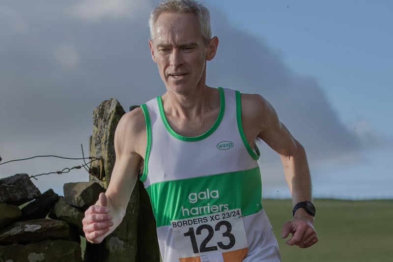 Gala Harrier Iain Stewart was 15th in Sunday's senior Borders Cross-Country Series race at Lauder in 30:55