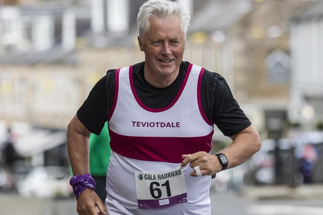 Ron Hastings, representing Teviotdale Harriers at Saturday's Eildon Three-Hill Race, clocked 1:21:29, finishing 65th