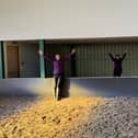 Staff at Stable Life celebrate the refurbished indoor riding school.