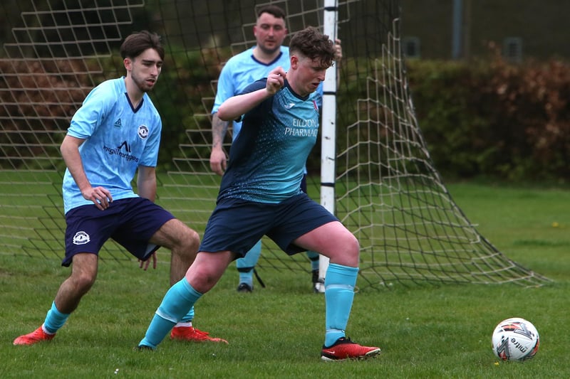 St Boswells winning 4-1 away to Gala Hotspur at Galashiels Public Park on Saturday in the Border Amateur Football Association's B division (Photo: Steve Cox)