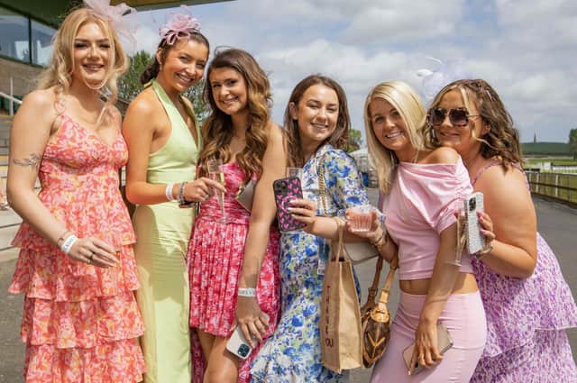 Six of the 4,000-plus race-goers at Kelso's ladies' day on Sunday