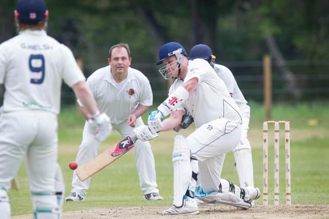 Batting is the Hawick & Wilton captain, Euan Hair (picture by Bill McBurnie)