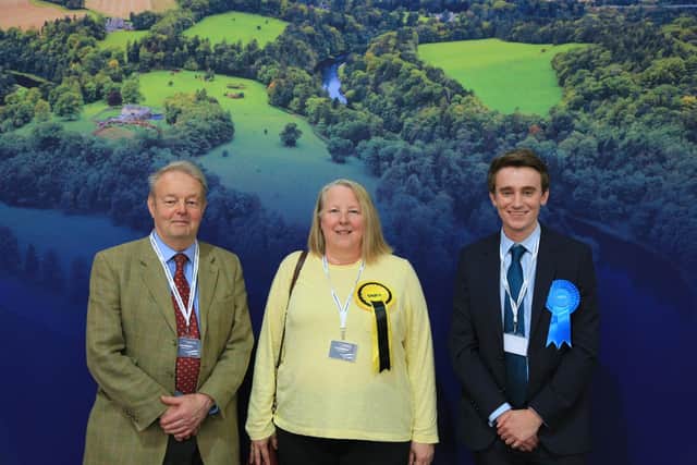 Jedburgh and District councillors Sandy Scott (Con), Pam Brown (SNP) and Scott Hamilton (Con).