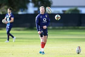 Stuart Hogg at a British and Irish Lions training session at Hermanus High School in South Africa today, July 20 (Photo by David Rogers/Getty Images)