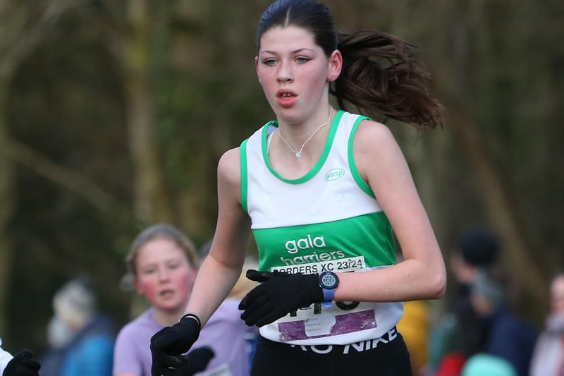 Gala Harriers under-15 Jaidyn Brown finished 71st in 13:59 in Sunday's junior Borders Cross-Country Series race at Paxton