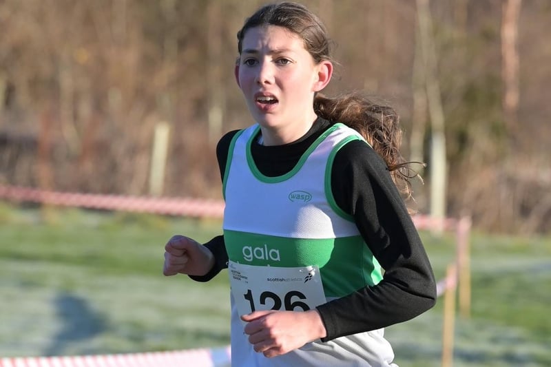 Gala Harrier Kirsty Rankine was sixth in the under-15 girls' 4.2km race at Saturday's east district cross-country championships at Aberdeen in 14:57