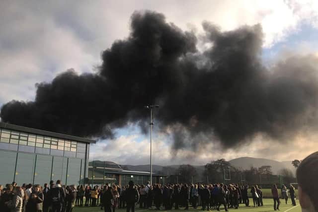 The fire at Peebles High School in November 2019 meant the building of the town's new community campus was fast-tracked. Photo: Dan Tarrant.