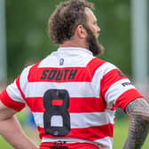 Bruce McNeil during South of Scotland's 32-30 loss to Caledonia Reds in last May's Scottish inter-district championship final at Braidholm in Glasgow, playing at No 8 that time round rather than No 6 (Photo: Bryan Robertson)