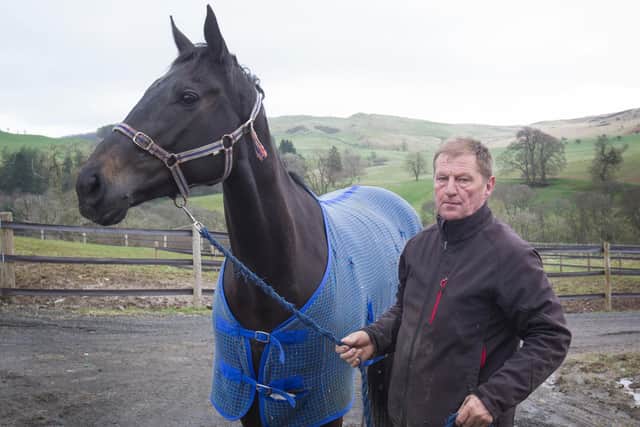 Co-owner Alastair Whillans with Kelso winner Bella Bluesky (Photo: Bill McBurnie)