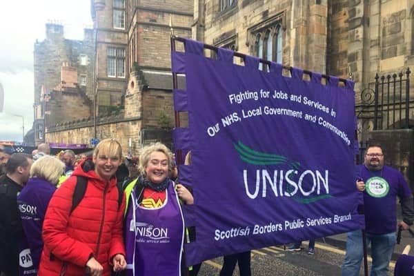 Unison is in dispute with Scottish Borders Council