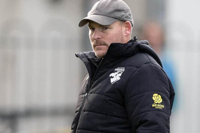 Southern Knights head coach Bruce Ruthven watching his side beat Heriot's 27-20 in Edinburgh on Saturday (Photo by Paul Devlin/SNS Group/SRU)