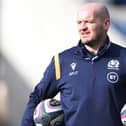 Scotland head coach Gregor Townsend during the captain's run yesterday, March 13, prior to today's Six Nations loss to Ireland at Murrayfield Stadium in Edinburgh (Photo by Ian MacNicol/Getty Images)