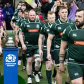 Hawick captain Shawn Muir leading his team out at Edinburgh's Murrayfield Stadium on Saturday (Pic: Mark Scates/SNS Group/SRU)