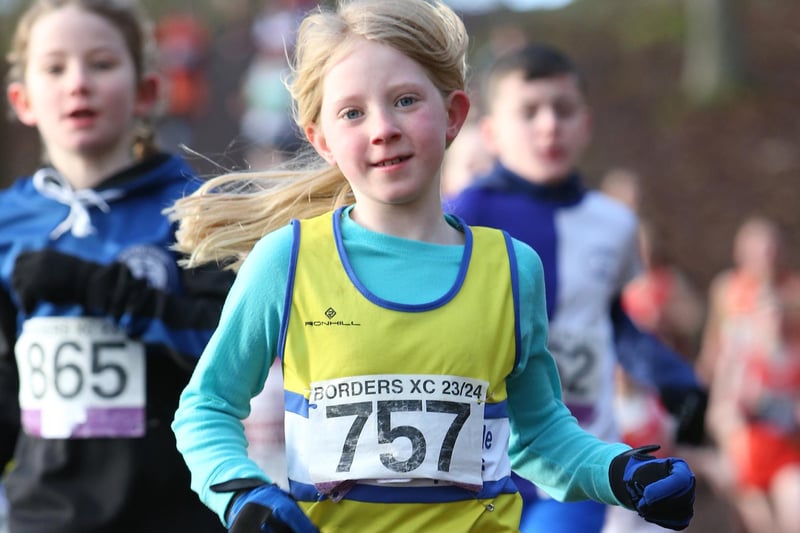 Lauderdale Limper Rowan Johnston finished 60th overall and as first girl under nine in 13:41 in Sunday's junior Borders Cross-Country Series race at Paxton
