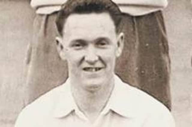 Eric Grierson while playing for the cricket team at Pringle of Scotland in Hawick in the mid-1950s