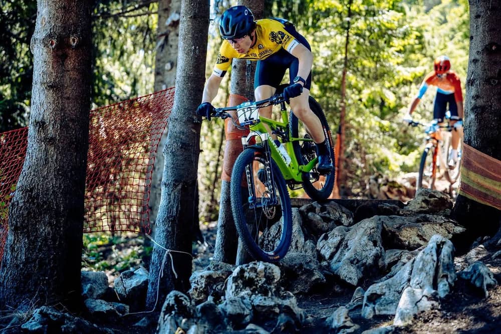 Guy Rorke in mountain-biking action