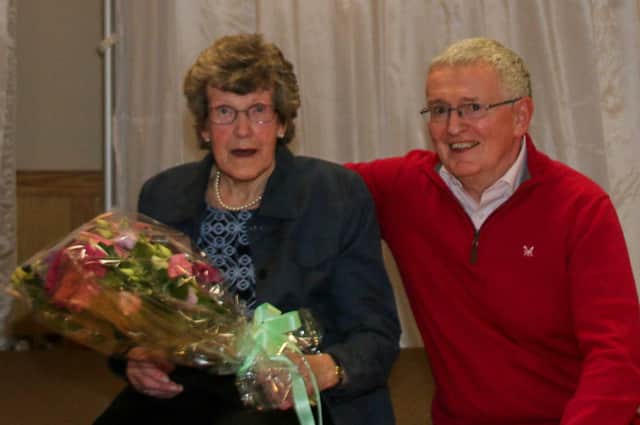 Charity Begins at Home patron Margaret Riddell and trustee Colin Henderson.