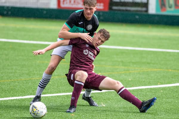 Ciaran Greene in action for Gala Fairydean Rovers during their 1-1 draw at home to Heart of Midlothian B at the end of July (Photo: Thomas Brown)