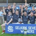 The hosts celebrating winning Saturday's Selkirk Sevens (Photo: Grant Kinghorn)