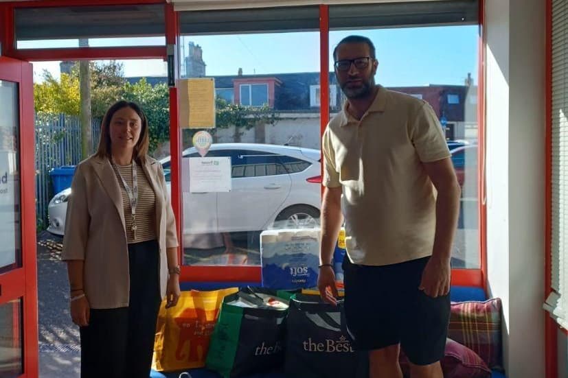 Community Opticians Stranraer opticians donate to community foodbank charity
