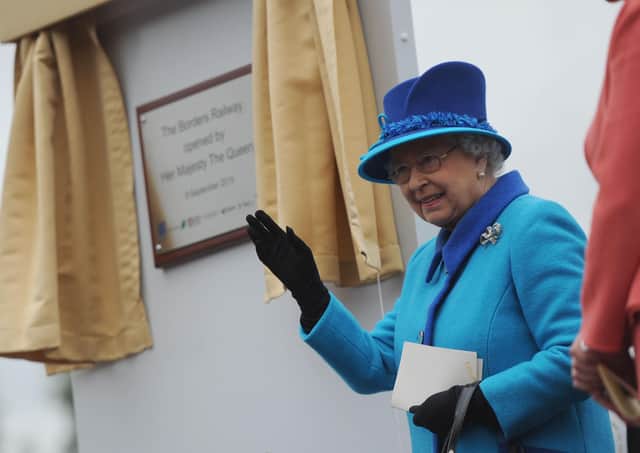 The last time the Queen visited the area was to officially open the Borders Railway in 2015. Galashiels Community Council is planning a large celebration to mark her Platinum Jubilee this June. Photo: Kimberley Powell.