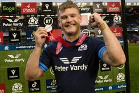 Darcy Graham was named as player of the match for Scotland against Fiji at Murrayfield Stadium in Edinburgh on Saturday (Photo by Craig Williamson/SNS Group/SRU)