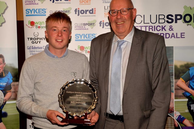 Galashiels golfer Jack McDonald was named as ClubSport Ettrick and Lauderdale's sports personality for 2023. Currently ranked 777th in the world, McDonald, a member of Kelso's Schloss Roxburghe club, said: “It’s been a pretty good time for me over the last 12 months. I’ve played as much golf as possible and put the hours in. It sounds simple, but that’s definitely been the key.” He was given his award by Andrew Wayness.
