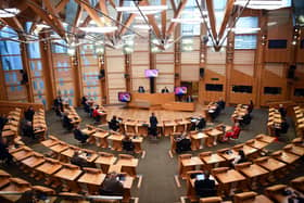 The Scottish Parliament chamber.