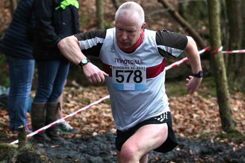 Teviotdale Harrier Alan Coltman taking part in this year's Borders Cross-Country Series run at Galashiels