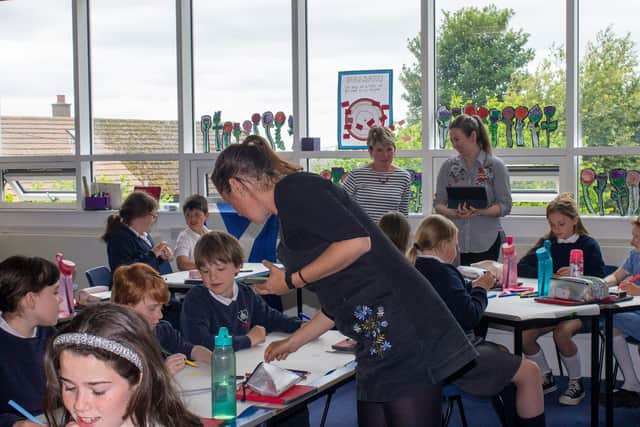 Greenlaw Primary pupils start working on their flag designs