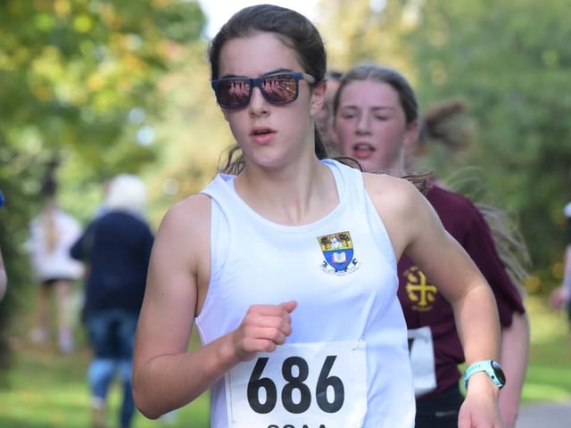 Holly Craig was 52nd in 11:36 in race ten for Selkirk High at 2026’s Scottish Schools Athletics Association road-race championships, held in Fife this month (Photo: Neil Renton)