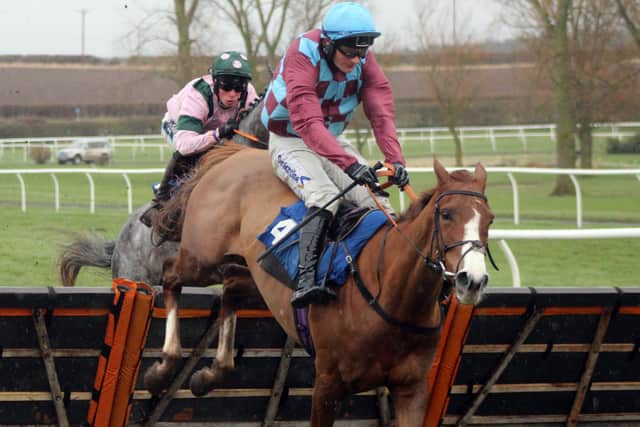 Hawick racehorse trainer Donald Whillans' Stainsby Girl being ridden to victory by Craig Nichol in Friday's 2pm Get Expert Tips at Timeform.com Handicap Hurdle at Kelso (Photo: Bill McBurnie)