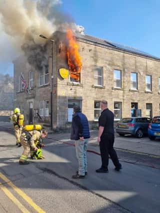Firefighters are tackling a blaze at the Royal British Legion building in Park Street.